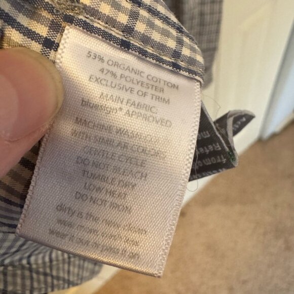 Men's Toad and Co. Plaid Long Sleeved Button Up Shirt, Blue Grey, Size XL - Picture 12 of 13